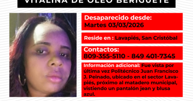 Reportan mujer desaparecida desde el martes en San Cristóbal