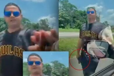 Captan a presunto militar amenazando con un arma de fuego a una familia en la autopista Duarte