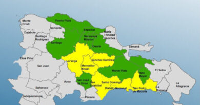 San Cristobal en alerta amarilla,Santo Domingo y otras 4 provincias